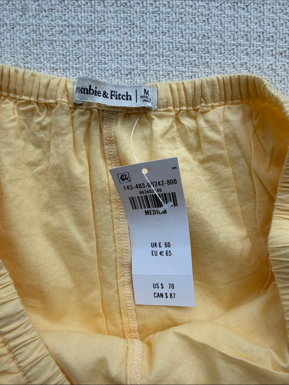 Abercrombie & Fitch High Rise Drop-Waist Mini Skort